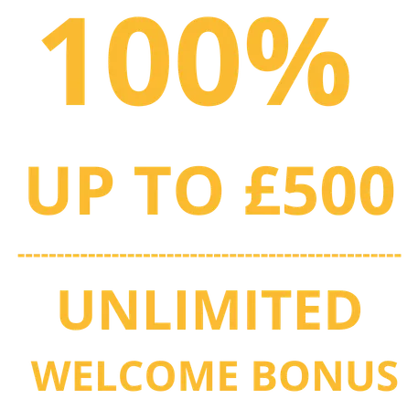 Unlimited Slot Monster welcome bonus 100% up to £500